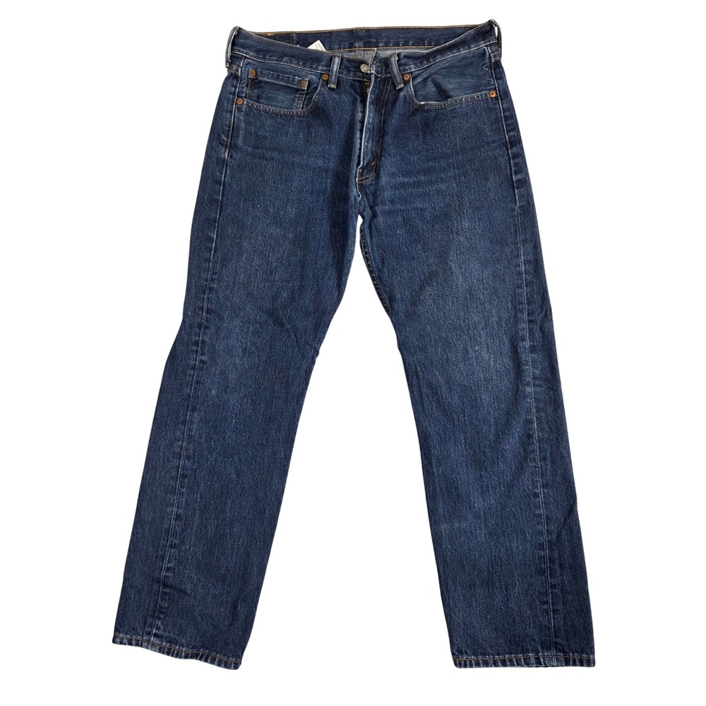 Levis 505 Jeans Mens 34x30 Blue Excellent Regular Fit Straight Leg Denim